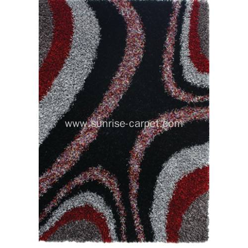 Polyester Viscose Shaggy Carpet with Design